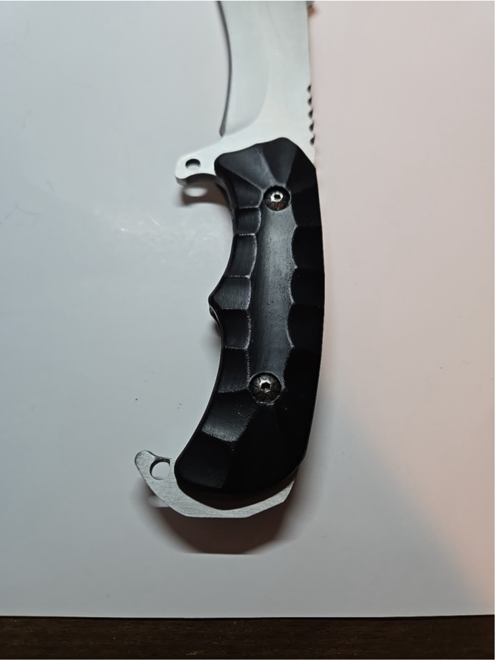 Custom 11.5" Fixed Blade Bowie Hunting Knife with Sheath - Picture 4 of 9